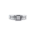 thumbnail image 2 of FB Jewels Sterling Silver Womens Round Diamond Square Ring 1/10 Cttw, 2 of 4