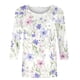 thumbnail image 4 of ICHUANYI Clearance Women's Fashion Printed T-shirt Mid-length 3/4 Sleeves Blouse Round Neck Casual Tops(White, XXL) ICHUANYI WER2023081010956, 4 of 4