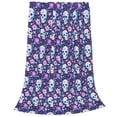 thumbnail image 2 of Pofeuu Skull Purple Flower Print Ultra-Soft Micro Fleece Blanket,for Bed Or Sofa,All Season Throw Blankets Flannel Blanket-50"x40", 2 of 7