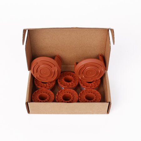 6 Pcs Edger Spools Replacement with Spool Cover for Worx WG180 WG163