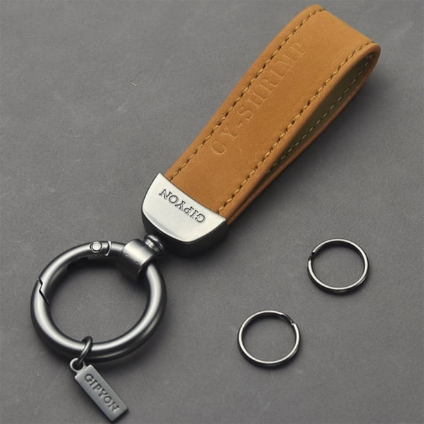 Luxury Leather Lanyard Keychain Car Key Ring Holder Wear-resistant