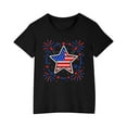 thumbnail image 6 of CFLVAEK Kids 4th of July T Shirts Funny Stars Stripes Patriotic Graphic Tees Comfy Cotton Round Neck Short Sleeve Tshirts Girls Boys Indenpendence Day Tshirt 4 Years, 6 of 7