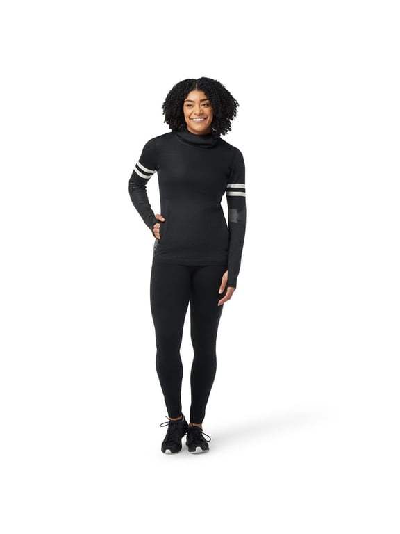 Women's Intraknit Merino Wool Tech Pullover Hoodie (Regular Fit), Black, Small