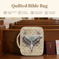 thumbnail image 6 of ZUXONGSY Deer Skull Snow Mountain Print Bible Case for Women Lightweight Bible Carrying Case Stylish Handbag with Handle Christian Tote Bag for Daily Commuter, 6 of 7