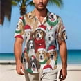 thumbnail image 6 of Unisex Christmas Printed Festive Patterns Short Sleeve Collared Button-Down Shirt for Holiday Gatherings and Daily Wear, 6 of 9