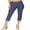 Denim Blue, variant on Women's Casual Comfy Slim Pocket Jeggings Jeans Capri Pants