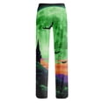 thumbnail image 5 of Domzest Halloween Pajama Pants Women Halloween Graphic Wide Leg Pajama Bottoms Drawstring Elastic Waisted Cute Pj Bottoms Yellow XXL, 5 of 6