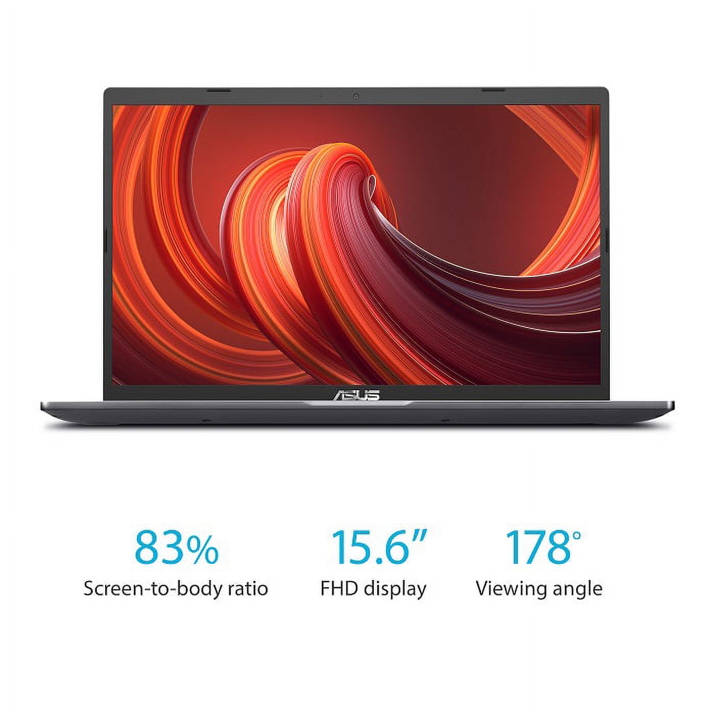 ASUS VivoBook 15.6" 1080p PC Laptops, Intel Core i3, 4GB RAM, 128GB SSD, Windows 11 Home in S Mode, Slate Gray, F515EA-WS31 - image 2 of 6