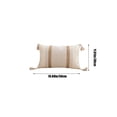thumbnail image 3 of Funda de Almohada con Borlas Decorativas - Funda de Cojín de Sofá Bordada y Suave para Sofá o Cama, Cubierta de Cojín Blanca con Cremallera Oculta, 12x20 pulgadas (30x50 cm), Paquete de 1, 3 of 6