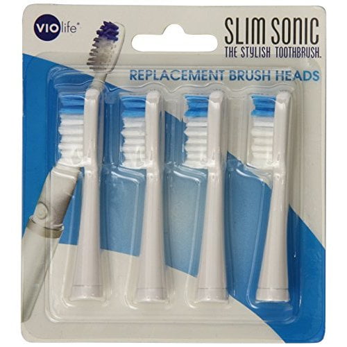 Violife Slim Sonic Replacement Heads, 4 Count