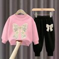 thumbnail image 2 of yboeqw Girls Outfit Toddler Baby Girl Long Sleeve Sweatshirt Long Pants Clothes Fall Winter 1T-10T,Size 7-8 Years, 2 of 4