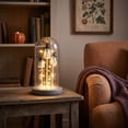 thumbnail image 4 of Halloween Ghost Decor Light with Clear Cover, 3 Mini Ghost Figurines Light Up Dome Lamp, Light Up Ghost in Glass Cloche Decor for Indoor Party Home Table Room Kitchen Fireplace Decorations (A), 4 of 7