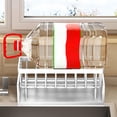 thumbnail image 2 of Kitchen Sink Caddy Sponge Holder,Sponge Holder for Kitchen Sink,Expandable Dish Drying Rack with Drainboard,Rustproof Sink Caddy with Brush Holder(White 9.05*4.33*3.54in)from QiwagFerng, 2 of 10