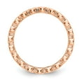 thumbnail image 2 of 14K Rose Gold Ring Band Eternity Diamond Round Polished 1 2ct Bezel Set , Size 9, 2 of 4