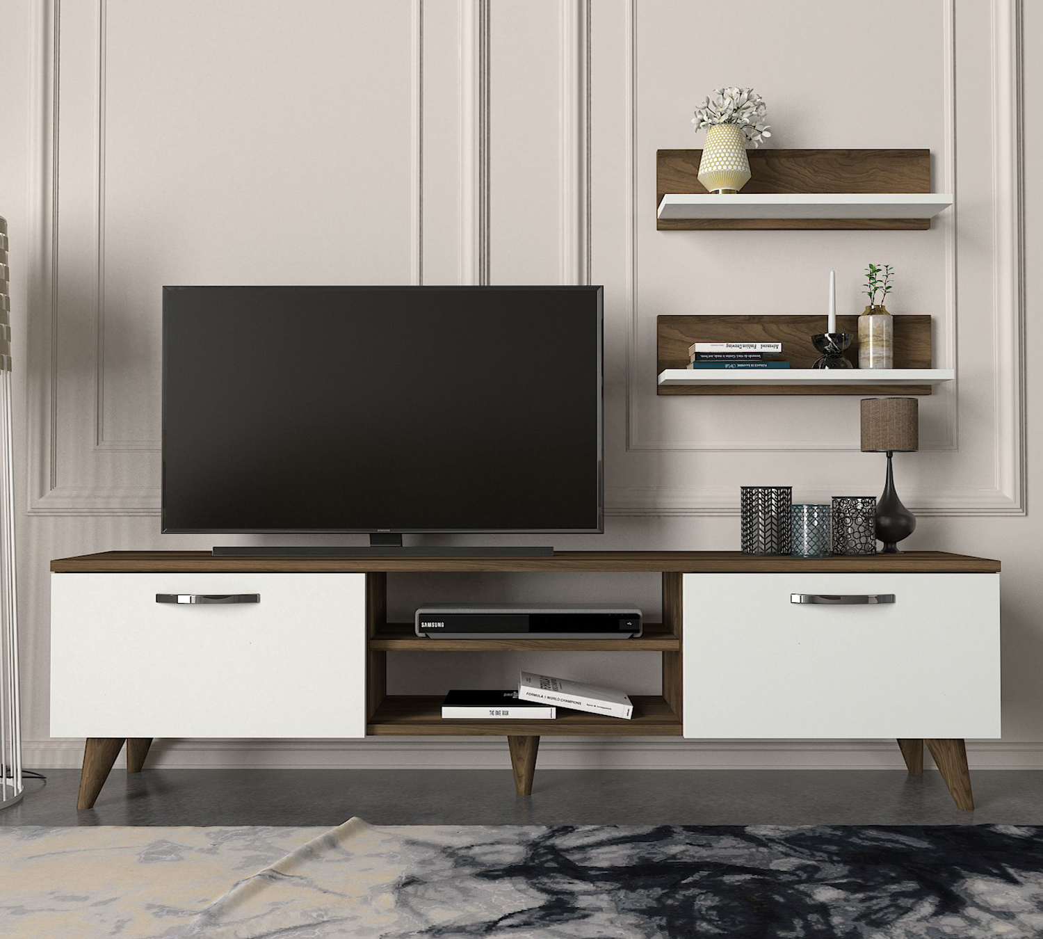 Sayre Bianco Unique Tv Stand Black Marble Shelf Design Pvc Edge Banding Environmentally Safe Tvs Up To 70 Walmart Com Sayre Bianco Unique Tv Stand Black Marble Shelf Design Pvc Edge Banding Environmentally Safe Tvs Up To 70 Walmart Com