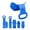 Blue, variant on Folding Snow Sled, Shovel Style Sliding Board, Take Along for Shared Winter Recreation with Children and Adults, Flexible Seat with a Built In Grip and Compact Storage for Snow Trips