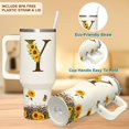 thumbnail image 3 of Vaso SUFAVN con diseño de girasoles con monograma, 1,2 L, para mujer, 3 of 7