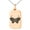 Rose, variant on Stainless Steel Kawari Kocho Butterfly Kamon Crest Engraved Small Rectangle Dog Tag Charm Pendant Necklace