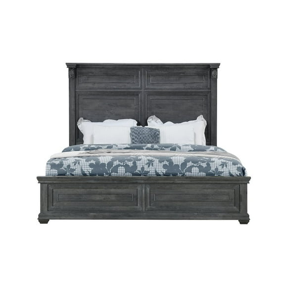 Global Furniture USA Contemporary Tatum Grey King Bed Without Storage, Grey