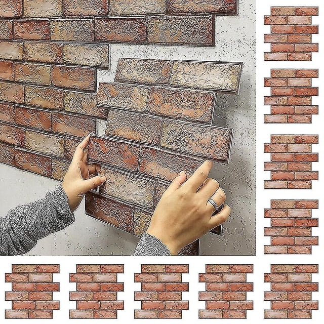 Pegatina de pared de ladrillo de azulejo 3d, autoadhesivo, Panel de espuma para cocina y hogar, decoración de pared # yg