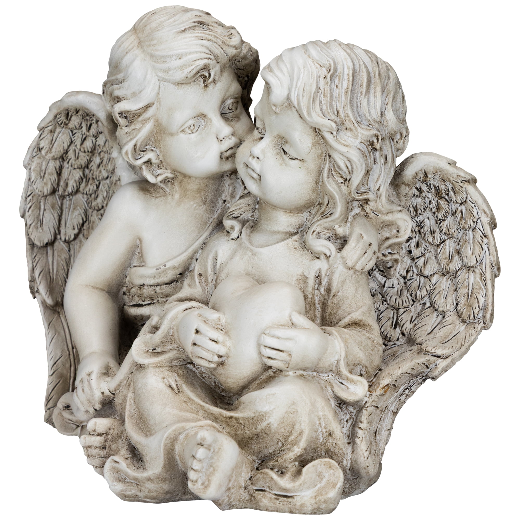 Northlight Double Cherubs with Heart Statue - 9"