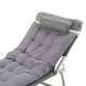 thumbnail image 4 of Cama plegable individual, tumbona reclinable plegable para acampar, oficina, pausa para el almuerzo, emergencia al aire libre, tubo redondo de 56 pulgadas, almohadilla de color gris y perla gruesa, 4 of 15
