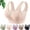 Beige, variant on Breathable Anti-Sagging Sports Bra for Women Plus Size Wireless Bras with Cooling Lift-Up Air Tech Mesh High Support,Purple,Bust:34"
