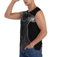 thumbnail image 3 of Honeii Geometric Lines Dog Art Print Men's Sleeveless Muscle Shirts, Breathable & Quick-Dry Gym Shirt, Athletic Tank Top for Running, Fitness, and Outdoor Activities-XX-Large, 3 of 7