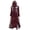 Burgundy, variant on Herrnalise Women's Plus Size Dress Hooded Casual Loose Stretch Printed Vintage Halloween