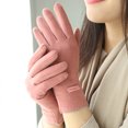 thumbnail image 3 of Guantes de mujer de invierno más terciopelo cálido versión coreana de lindos guantes de pantalla táctil para conducir, esquiar y andar en bicicleta, 3 of 6