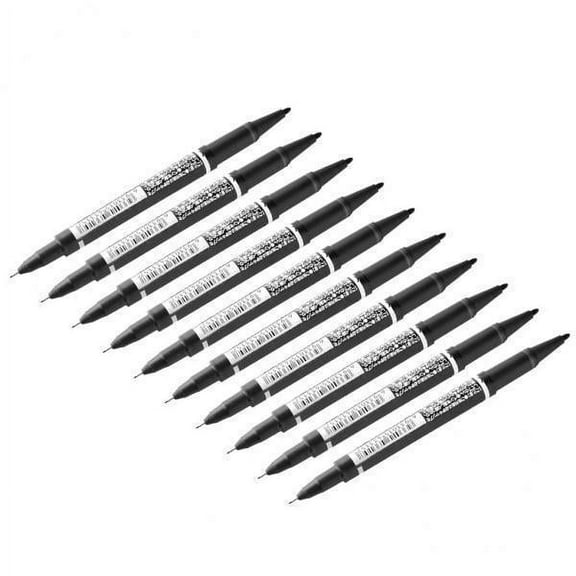 BLESIYA 3x10Pieces Black Double Ended Highlighter Marker Pen Oily Paint Marker Pen Set 3 Pcs