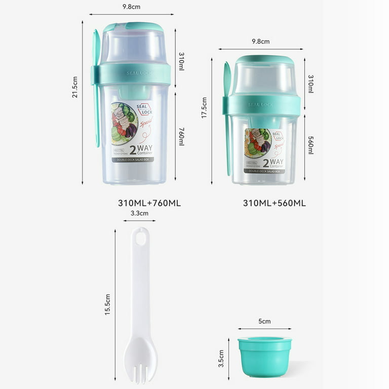 Yirtree cereal and milk container on the go Double layer hiking food  container snack cup camping and RV storage and organization to go cup for  crunch