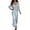 Light Blue, variant on Women's Vintage Solid Two Piece Outfits V Neck Long Sleeve Knit Top & Satin Spaghetti Strap Maxi Dress Elegant Temperament Commuting 2-Piece Set for Office Daily and Formal Occasions