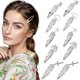thumbnail image 1 of OIIKI Accesorios de Metal para el Cabello: Clips a presión de Mariposa con corazón de Estrella y Horquillas de Plata Punk para Mujeres y niñas, 1 of 3