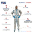 thumbnail image 3 of ChemSplash® 2, Chemical Splash Coverall, Attached Hood & Boots, Elastic Wrists, Taped Seams, Elastic Back, 3 of 3