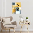 thumbnail image 3 of Grey and White Wall Art for Bathroom Black Yellow Geometric Aesthetic Canvas Wall Art Wall Paintings Home Decor Modern Wall Pictures for Living Room Bedroom Office Ready To Hang,12x16 Inch, 3 of 6