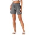 thumbnail image 1 of Pantalones cortos de pijama de modal para mujer INSPIRE CHIC, suaves y cómodos, con bolsillos, pantalones cortos de boxeo de alta elasticidad, ropa de dormir XS, gris, 1 of 6