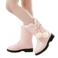 thumbnail image 6 of CAICJ98 Little Girls Winter Boots Fashion Warm Lined Princess Shoes Lightweight Mid Calf Snow Boots Girls (Little Kid/Big Kid),10, 6 of 7