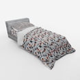 thumbnail image 3 of Geometric Duvet Cover Set, Hexagon and Cubes Pattern Simple Polygonal Design Inspirations with Grunge Effect, Bedding Set with Shams and Fitted Sheet, 3 Sizes, by Ambesonne, 3 of 3