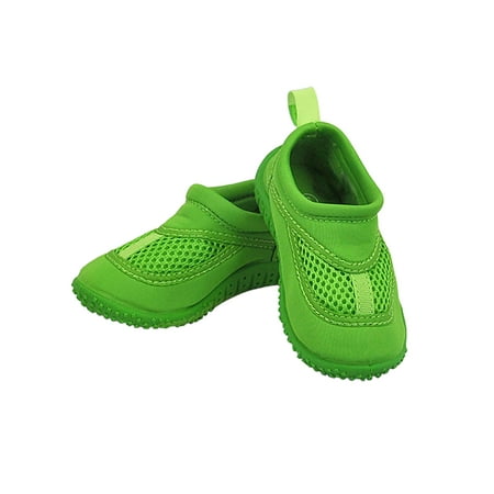 Iplay Unisex Boys or Girls Sand and Water Swim Shoes Kids Aqua Socks for Babies, Infants, Toddlers, and Children Lime Green Size 7 / Zapatos De Agua
