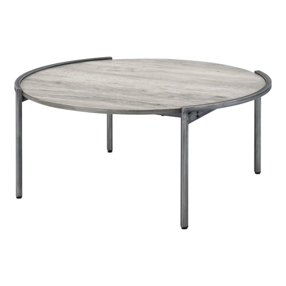 Rowland Metal Coffee Table, Light Gray
