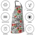thumbnail image 5 of Kdxio Roses Mixed Zebra 1 Apron with Pockets Adjustable Kitchen Aprons for Men Women Waterproof Aprons for Cooking,Drawing,Crafting, Baking Household Cleaning, 5 of 8