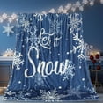 thumbnail image 2 of Christmas Fuzzy Blanket Winter Snowflake Blue Throw Blanket Let it Snow Soft Cozy Flannel Blanket for Xmas Home Party Bed Sofa Couch, 50 x 60 Inch, 2 of 6