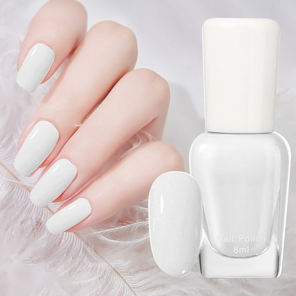 Women Fashion Tearable Non Baking Water Based Nail Polish Lasting Odor Shiny Shiny Polished Base Oil Nail Polish 8ml