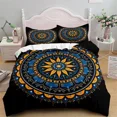 thumbnail image 2 of 2024 Mandala Duvet Cover Microfiber Bohemian Floral Bedding Set Hippie Geometric Comforter Cover King For Teens Bedroom r, 2 of 7