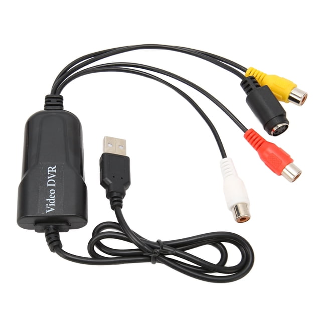 To USB Sound Video Converter, Support NTSC PAL Multi Formats VHS DV VCR Hi8 DVD To Digital Compact Video Capture Card Device Plug and Play for OS X for PC