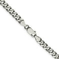 thumbnail image 5 of Auriga Fine Jewelry 925 Sterling Silver Antiqued 6 mm Curb Chain Necklace for Men's 28", 5 of 7