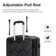 thumbnail image 3 of 3 Piece Hardside Luggage Sets, Hardshell Suitcase Lightweight Durable Spinner Wheels with Duffel Bag and Packing Cubes, Black, 3 of 11