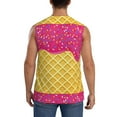 thumbnail image 4 of Disketp Red Ice Cream Sleeveless Tshirts For Men, Muscle Shirts For Men Dry Fit Tank Top-Large, 4 of 8