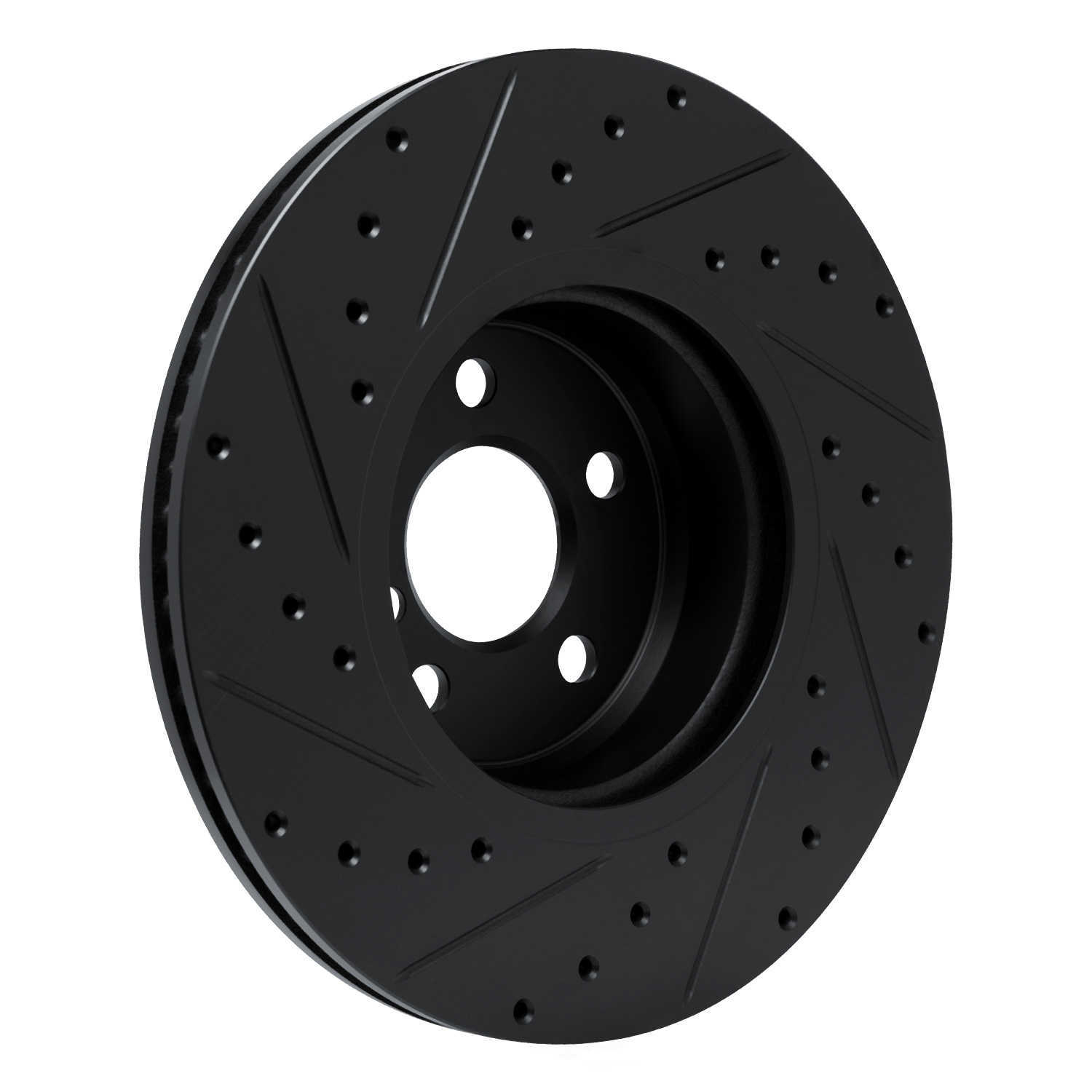Dynamic Friction Company 633-31171L DFC Brake Rotor - Drilled And Slotted - Black